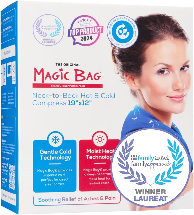 Magic Bag The Original Neck-to-Back Heating Compression - Hot/Cold Therapy for Neck Pain Relief, 19" x 12" - Image 1